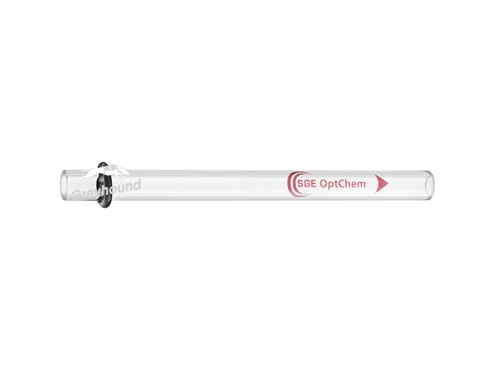 Picture of Inlet Liner - OptChem straight with pre-fitted CRS ONE O-ring, 4mmID, 78.5mm length